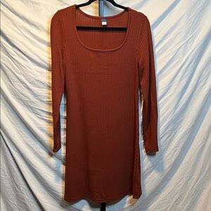 Old Navy Rust Long Sleeve Dress (BOX1)